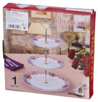 Фруктовница 3-х ярусная диаметр=23/17/15 см. высота=34 см. Lefard (389-451)