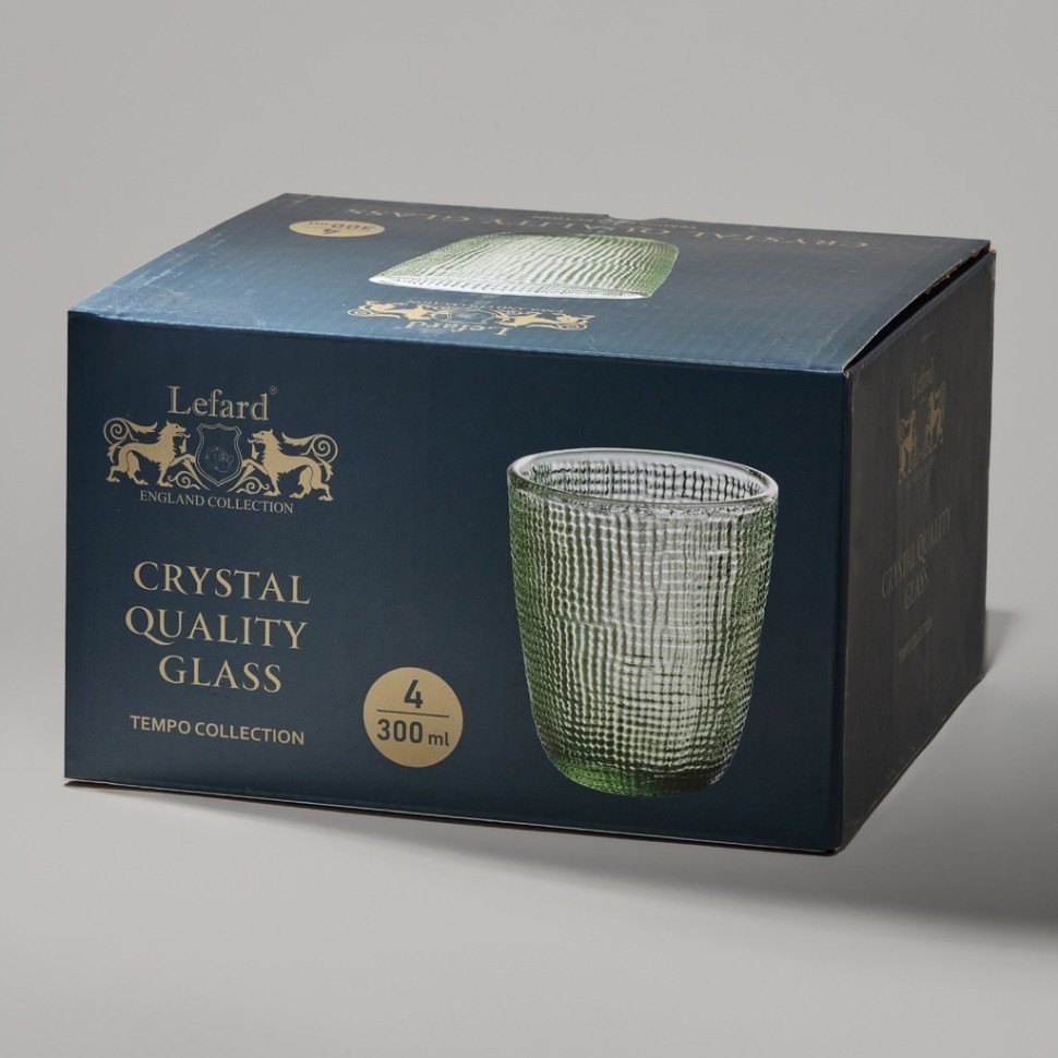 Набор стаканов "tempo" green 4 шт./300 мл Lefard (355-391)