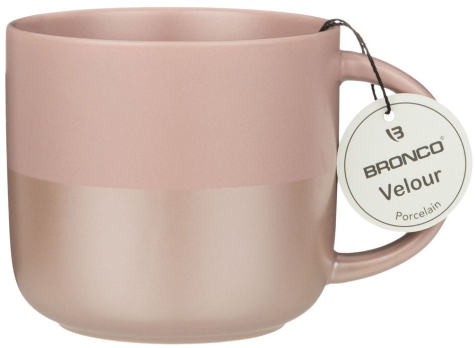 Кружка bronco "velour" 440 мл лиловая (407-139)