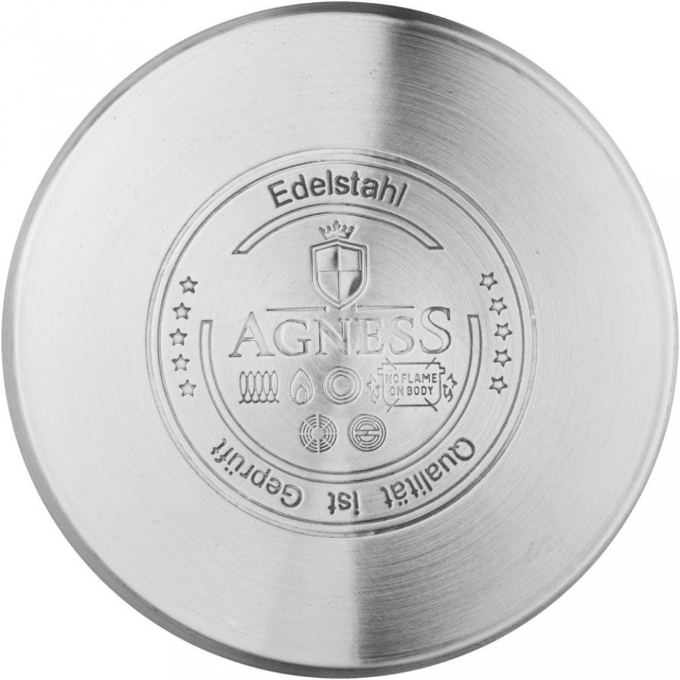 Чайник agness "тюдор" со свистком 2,7 л, тит. покрытие носика, термоаккум. дно, индукция (914-153)