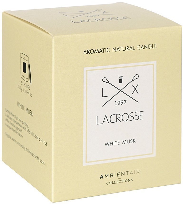 Свеча ароматическая lacrosse, Белый мускус (новая), 60 ч (75011)