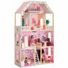 Деревянный кукольный домик "Поместье Монтевиль", с мебелью 16 предметов в наборе, для кукол 30 см (PD318)