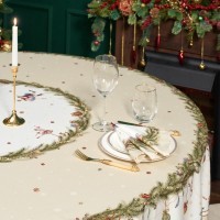 Скатерть круглая  &quot;щелкунчик&quot; ,220см бежевый 100% хлопок , твил Lefard (850-757-26)