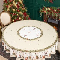 Скатерть круглая  &quot;щелкунчик&quot; ,220см бежевый 100% хлопок , твил Lefard (850-757-26)