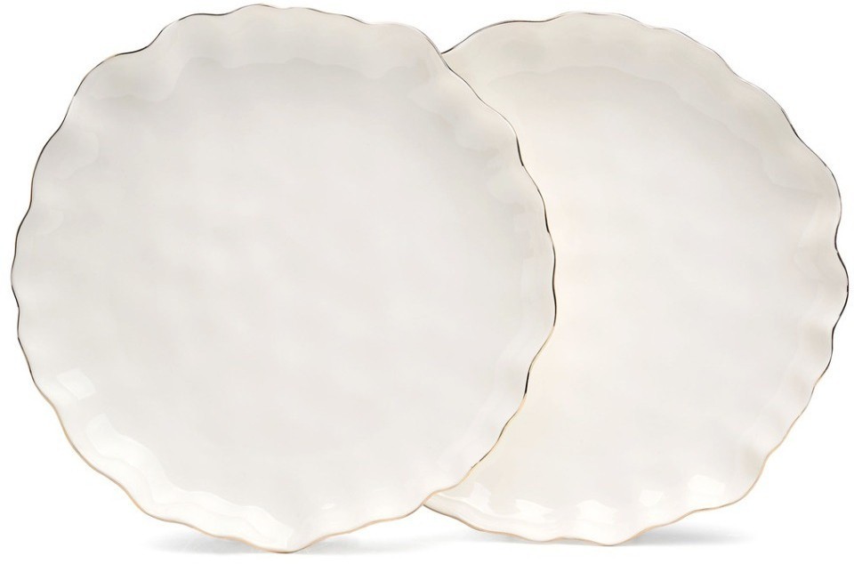 Набор тарелок закусочных lefard "charm" 2 шт. 20*3 см (с золотой линией) (779-362)