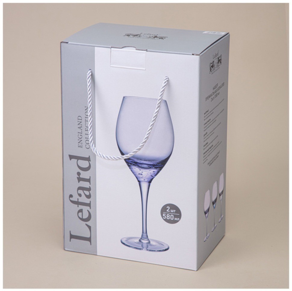 Набор бокалов для вина из 2 шт "bubles" purple 580 мл Lefard (693-041)
