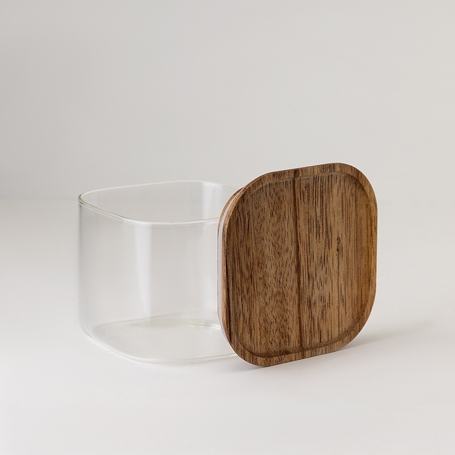 Банка для хранения квадратная glass acacia, 600 мл (79982)