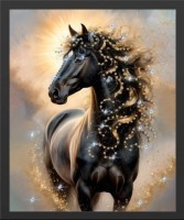 Картина Тьма, освещенная золотом с кристаллами Swarovski (2437)