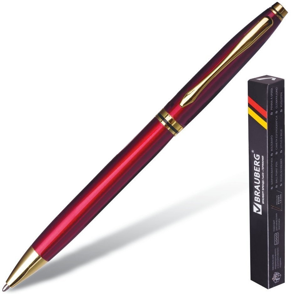 Ручка шариковая Brauberg De Luxe Red линия 0,7 мм 141413 (66944)