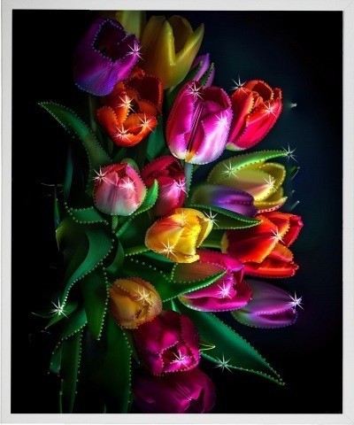 Картина ВСПЛЕСК ФАНТАЗИИ с кристаллами Swarovski (3182)