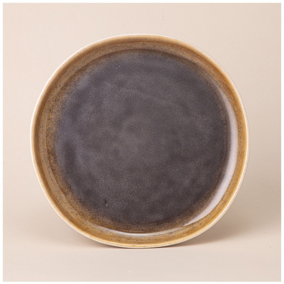 Тарелка закусочная 20,8 см, цвет: коричневый мал.уп.=6шт Lefard (191-297)