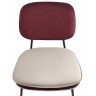 Стул с контрастным кантом pea, велюр, бордовый/бежевый (77291)
