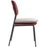 Стул с контрастным кантом pea, велюр, бордовый/бежевый (77291)