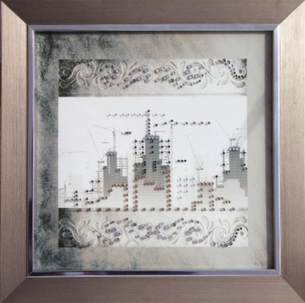 Картина Строители 3 с кристаллами Swarovski (1894)