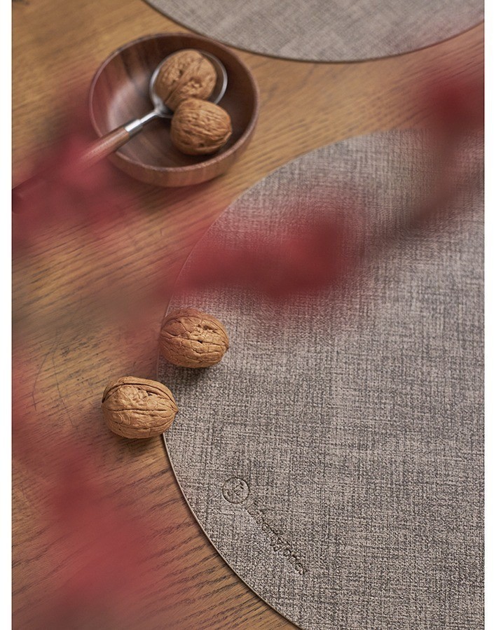 Набор из 4-х сервировочных салфеток leanera, D35 см, песочные (76986)