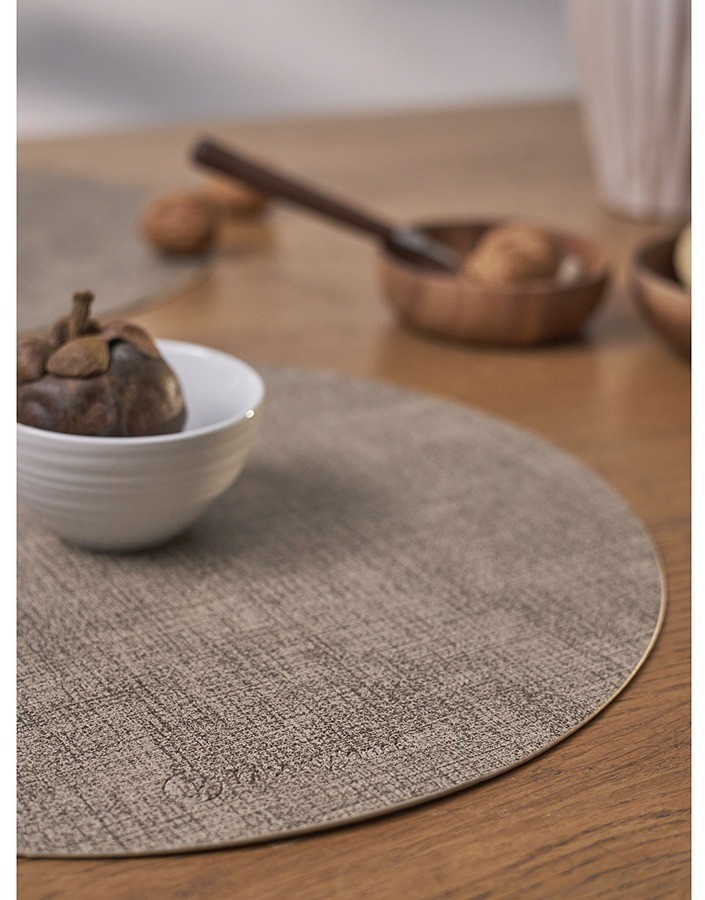 Набор из 4-х сервировочных салфеток leanera, D35 см, песочные (76986)