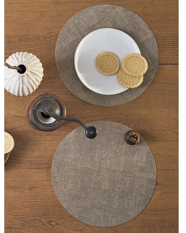 Набор из 4-х сервировочных салфеток leanera, D35 см, песочные (76986)