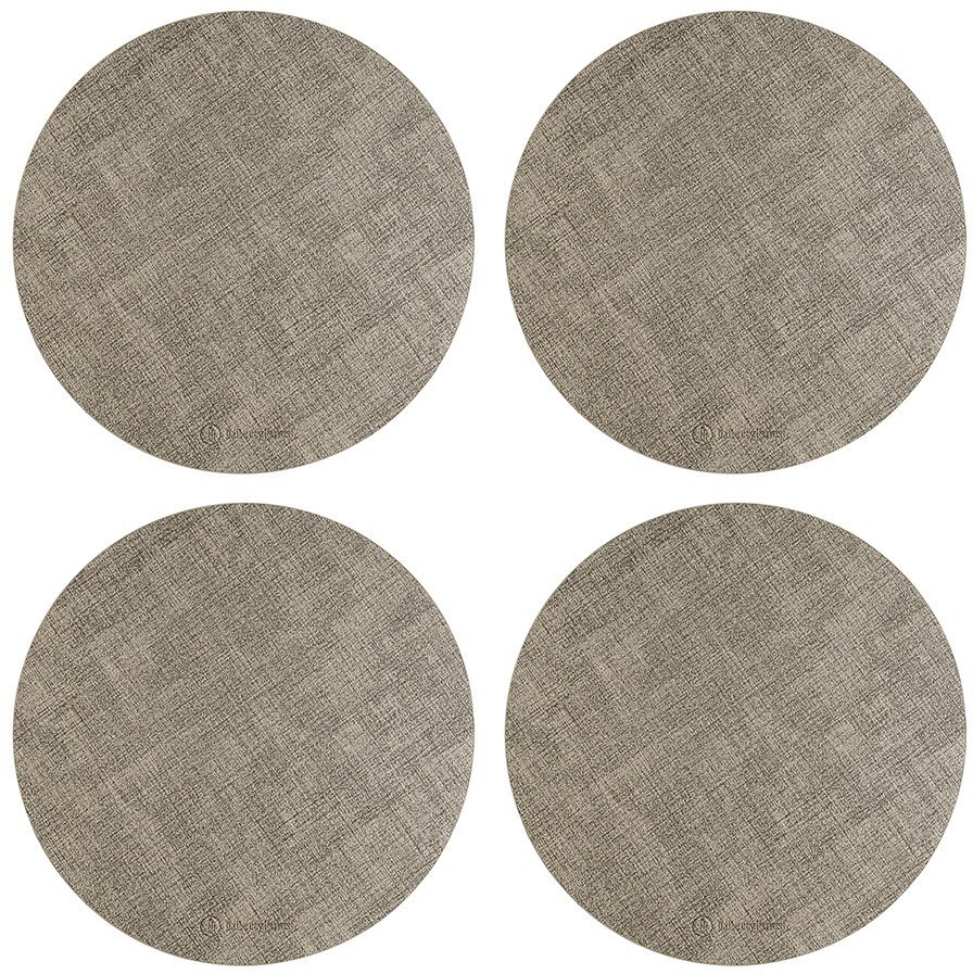 Набор из 4-х сервировочных салфеток leanera, D35 см, песочные (76986)