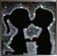 Картина Первая любовь с кристаллами Swarovski (1240)