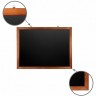 Доска для мела магнитная 60х90 см черная деревянная окрашенная рамка Brauberg 236891 (90870)