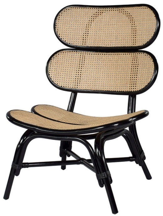 Стул FG-30435, ротанг, текстиль, beige/black, ROOMERS FURNITURE