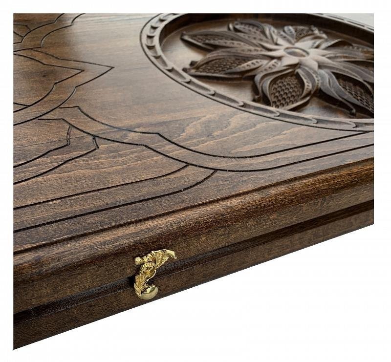 Нарды резные "Солнечный цветок", Mkhitaryan (28651)