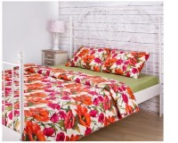 Кпб 1,5 сп &quot;маки&quot; под 150*215 -1шт. прост (зеленый) 180*220 -1шт. нав 50*70 - 2шт SANTALINO (984-021)