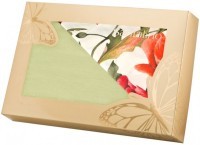 Кпб 1,5 сп &quot;маки&quot; под 150*215 -1шт. прост (зеленый) 180*220 -1шт. нав 50*70 - 2шт SANTALINO (984-021)