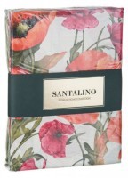 Кпб 1,5 сп &quot;маки&quot; под 150*215 -1шт. прост (зеленый) 180*220 -1шт. нав 50*70 - 2шт SANTALINO (984-021)