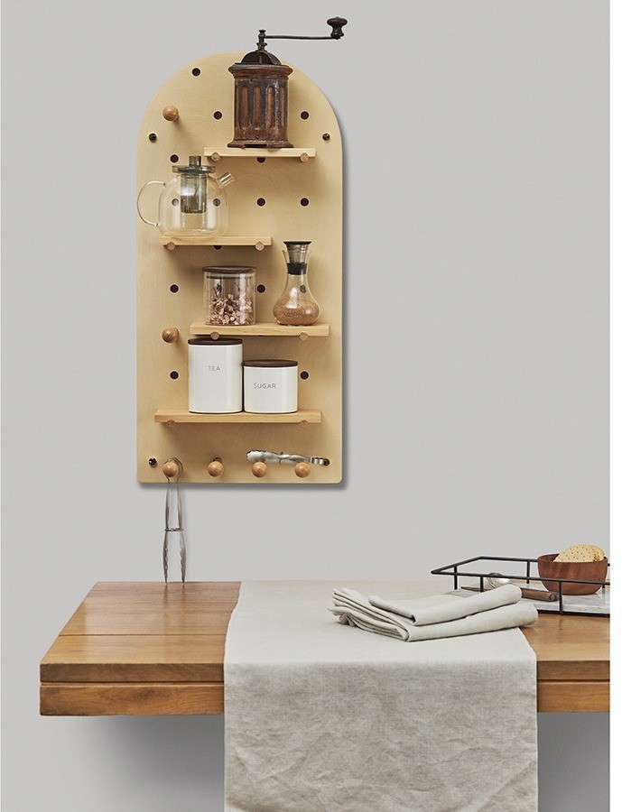 Пегборд shely, 38х80 см, светлое дерево (74813)