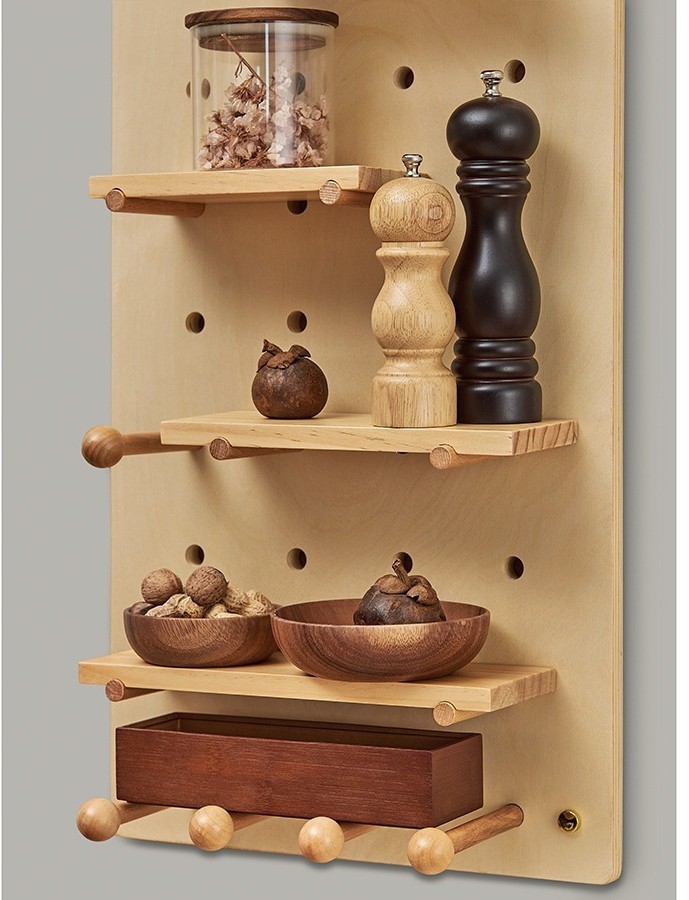 Пегборд shely, 38х80 см, светлое дерево (74813)