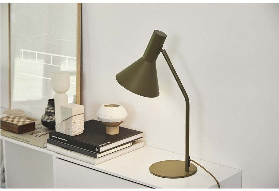 Лампа настольная lyss, 50х25хD18 см, оливковая матовая (73002)