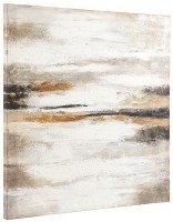 Панно декоративное с ручной росписью by feel, 80х80 см, бежевое (76490)