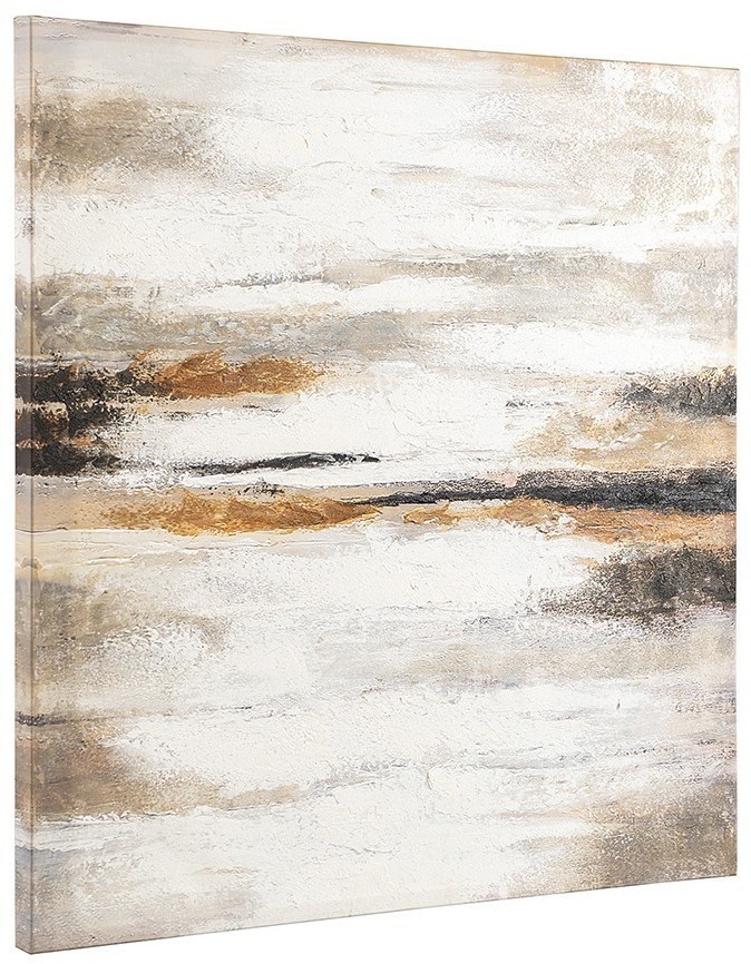 Панно декоративное с ручной росписью by feel, 80х80 см, бежевое (76490)