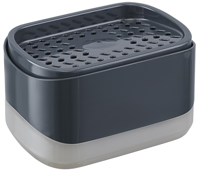 Диспенсер для жидкости для мытья посуды nori, 350 мл, темно-серый (77701)