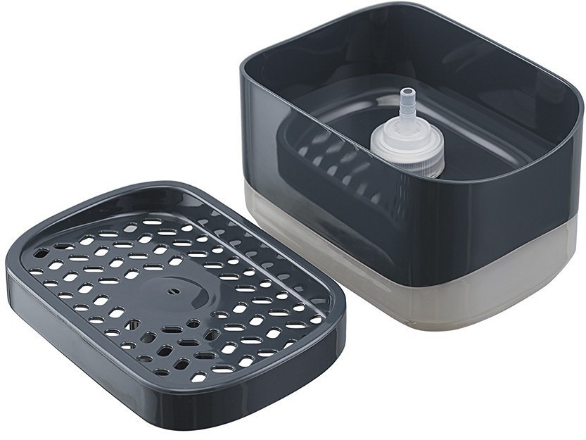 Диспенсер для жидкости для мытья посуды nori, 350 мл, темно-серый (77701)