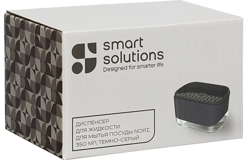 Диспенсер для жидкости для мытья посуды nori, 350 мл, темно-серый (77701)