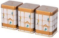Набор емкостей для хранения &quot;paradise bird&quot; из 3-х штук, 7,5х7,5х10,2 см, 0,5л Agness (949-044)