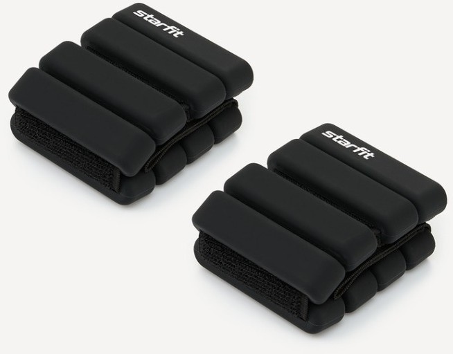 Утяжелители силиконовые STARFIT WT-601, 1 кг, черный (2119199)