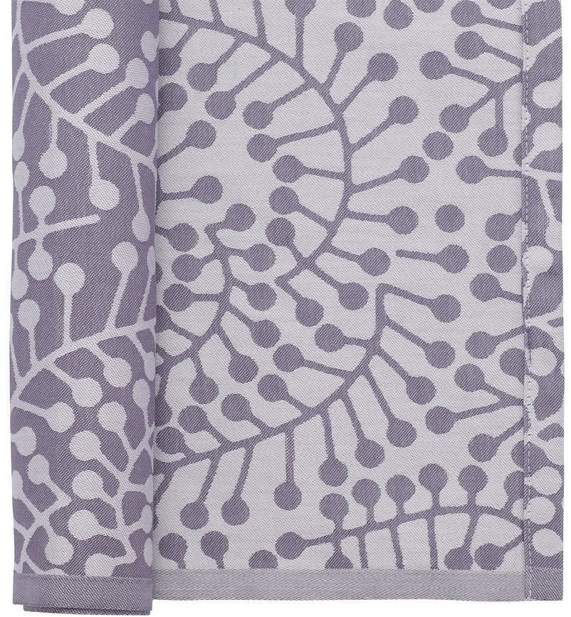 Салфетка из хлопка фиолетово-серого цвета с рисунком Спелая смородина, scandinavian touch, 53х53см (72156)