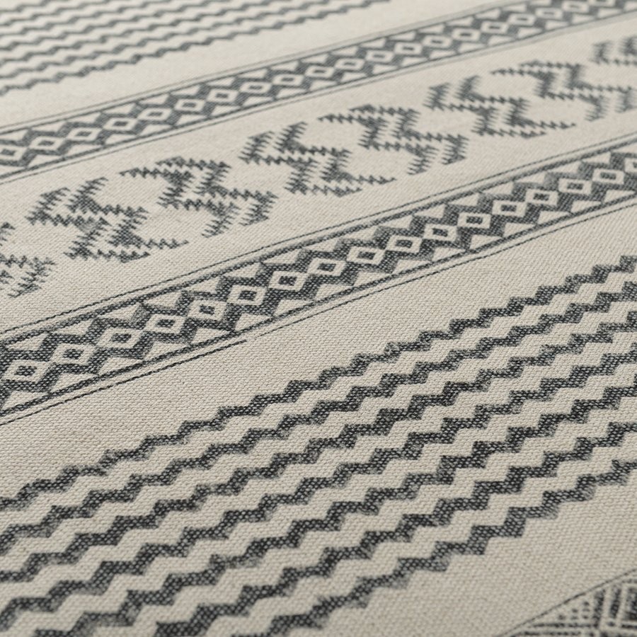 Ковер из хлопка с контрастным орнаментом и бахромой из коллекции ethnic, 160х230 см (69439)