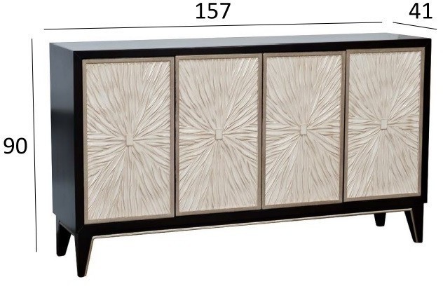 Комод с деревянными ножками 157*41*90см (TT-00002697)