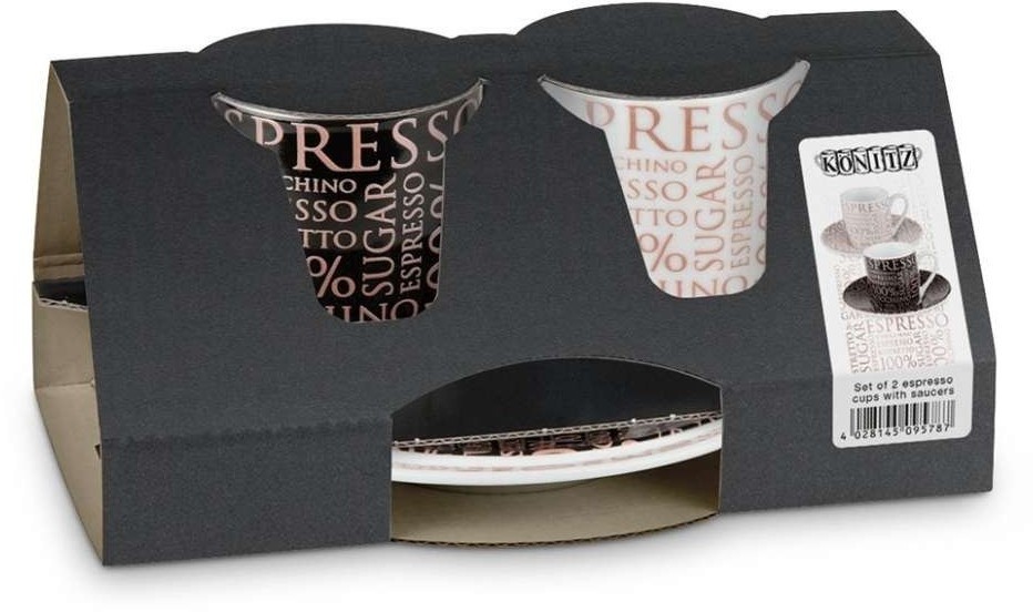 Koenitz Набор из 2 кофейных кружек эспрессо "100 % Кофе" 11 5 054 1810/1