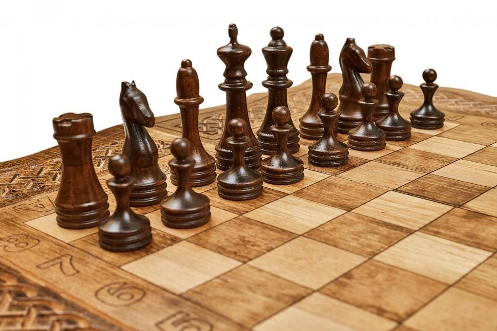 Шахматы + нарды резные 3 60, Mkhitaryan (28405)