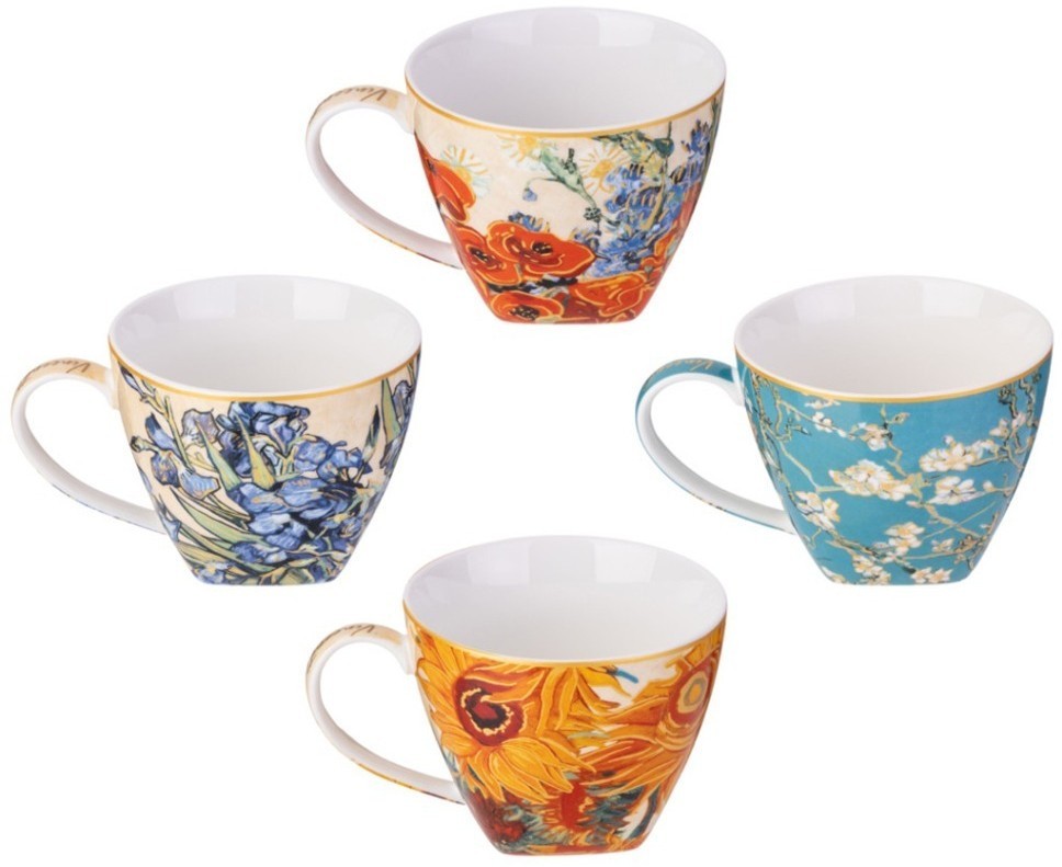 Чайный набор lefard "art collection" (в. ван гог) на 4 пер. 8 пр. 250 мл (104-1018)