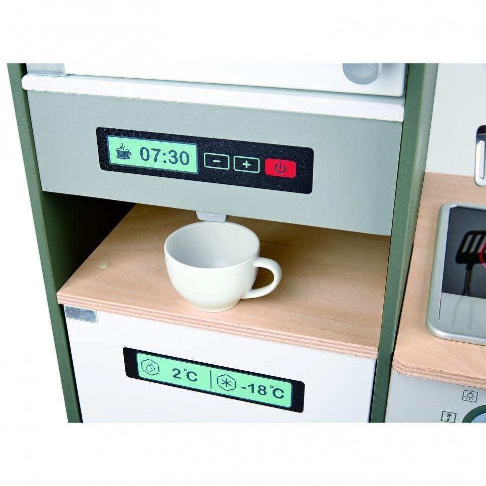 Детская деревянная кухня с аксессуарами "Делюкс Макси", свет, звук, воздушная фритюрница (E3178_HP)