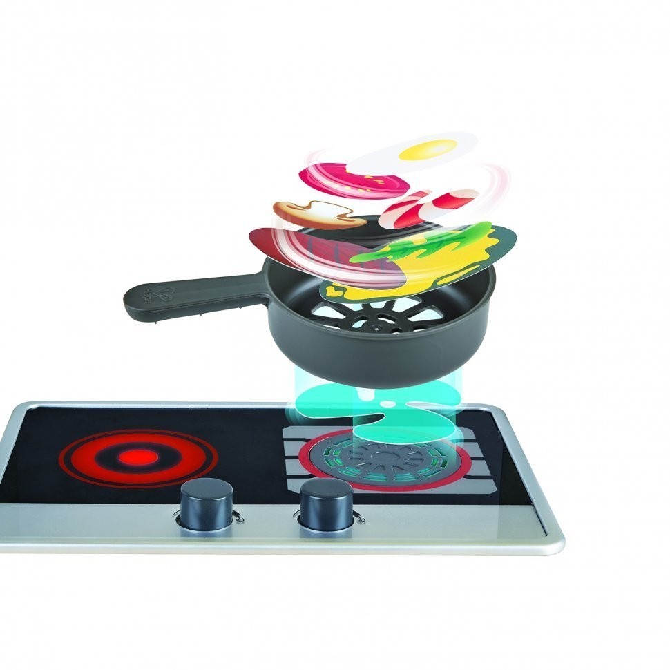 Детская деревянная кухня с аксессуарами "Делюкс Макси", свет, звук, воздушная фритюрница (E3178_HP)