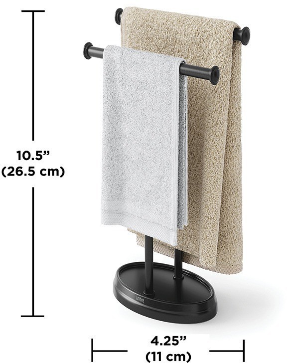 Держатель для полотенец palm, черный (78705)