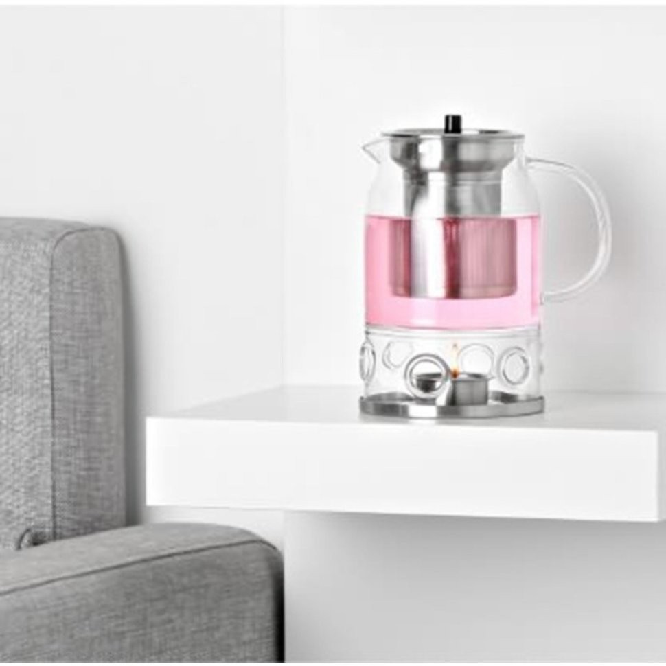 Чайник S'71СНЯТО, Боросиликатное стекло, металл, clear/chrom, SAMADOYO