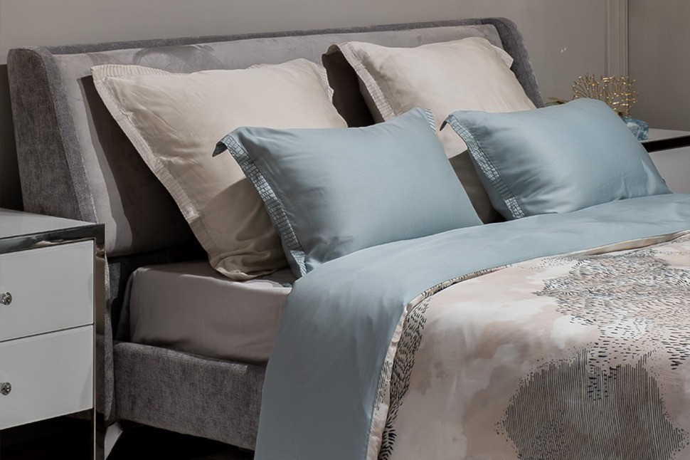 Пододеяльник Нувола принт тенсель бирюзовый 145*210 (TT-00011350)